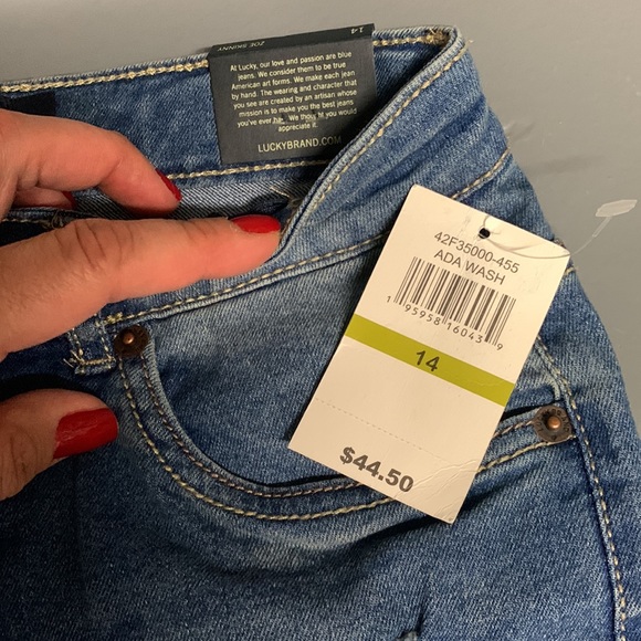 NWT - Girls LUCKY BRAND Jean ZOE SKINNY size: 14 - Picture 3 of 7